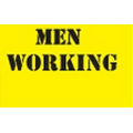 105' Stock Printed Rectangle Warning Pennant String (Men Working)